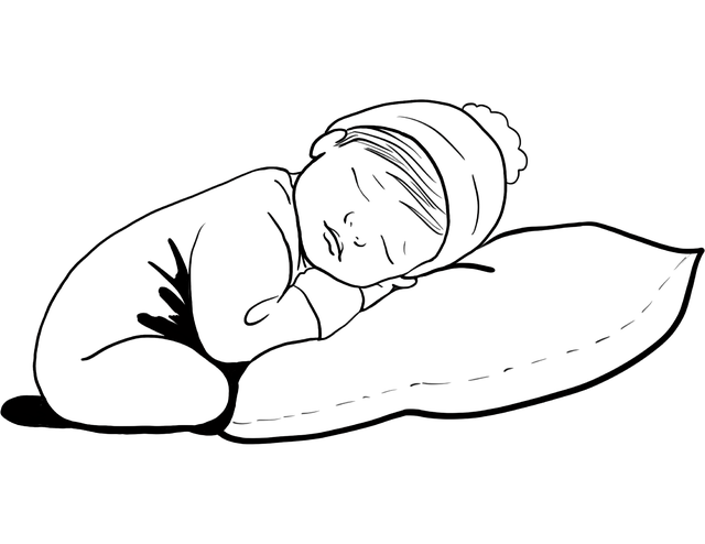 ትራስ ላይ የሚተኛ ልጅ